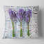 Carré, lavande fraîche sur bois - Coussin décoratif imprimé maison de campagne-60158494
