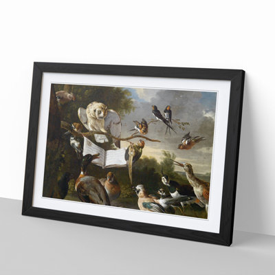 Owl Surrounded by Birds by Melchior D'hondecoeter - Picture Frame Painting