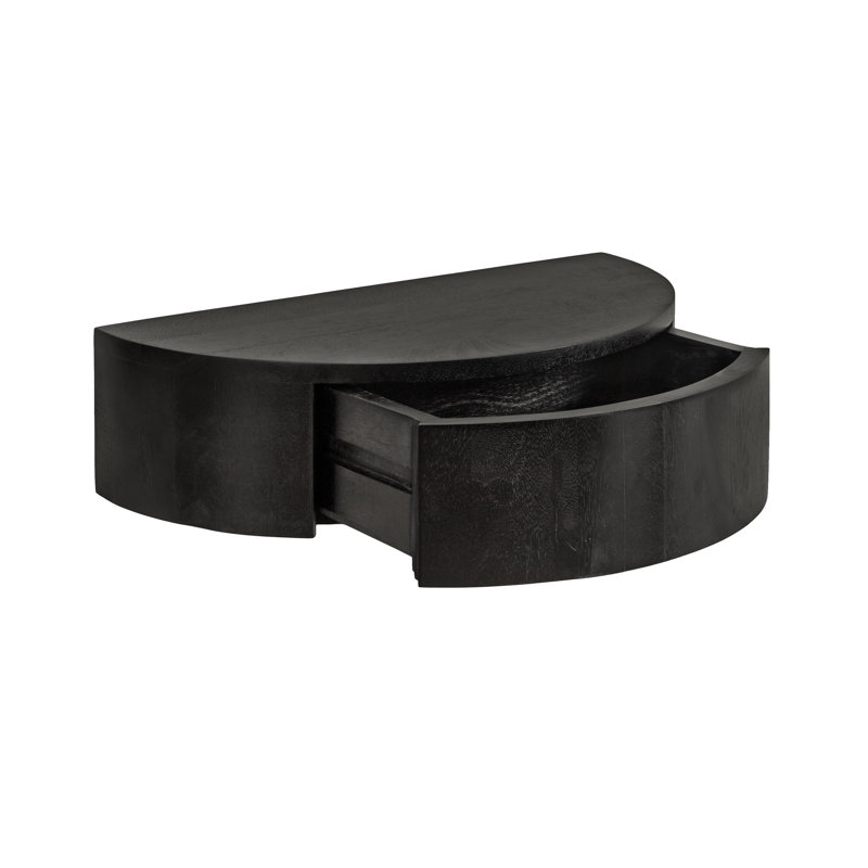 Lought Solid Wood End Table, Black