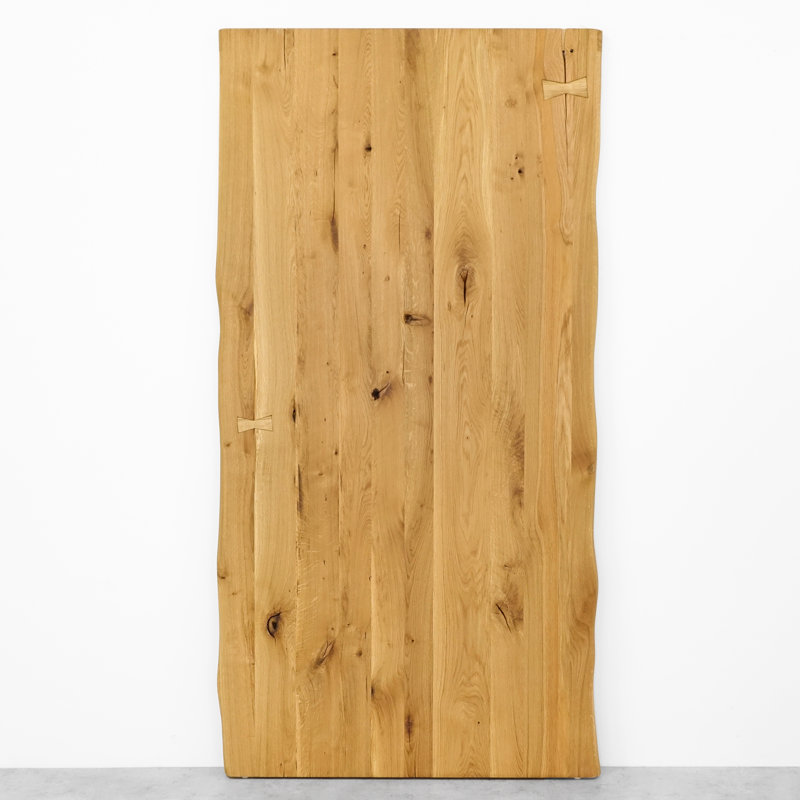 Solid Oak Barn Door With Invisible Sliding Hardware, Natural Oil