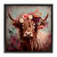 «Longhorn & Flower Garland», art mural encadré par Irena Orlov-872381607-861422925