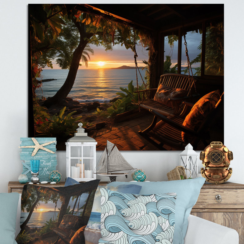 «Alisse Beach Tropical Vibes», impression sur toile, H 24 po x l 32 po x P 1 po, Toile tendue