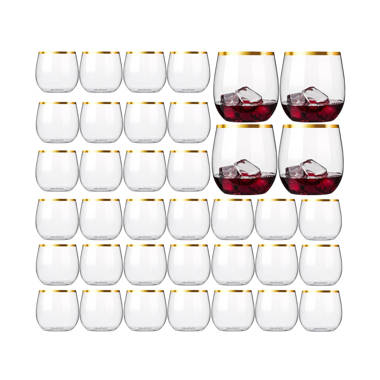 Eternal Night 6 - Piece 12oz. Glass Red Wine Glass Glassware Set