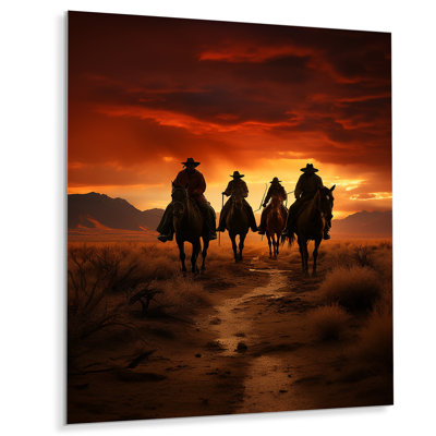 Western Sunset Riders  Western Metal Wall Decor