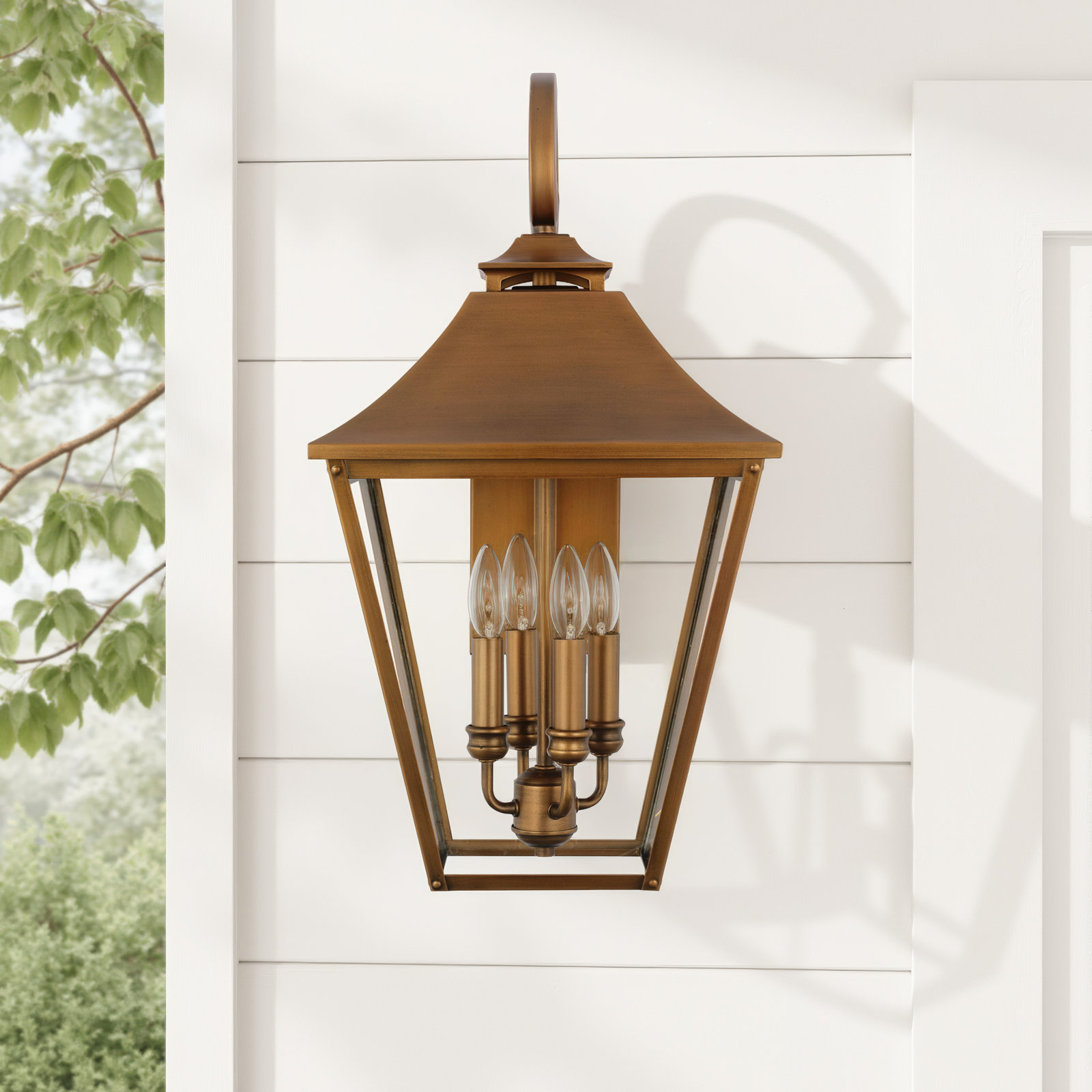 4 Light Empire Outdoor Stainless Steel Wall Light
