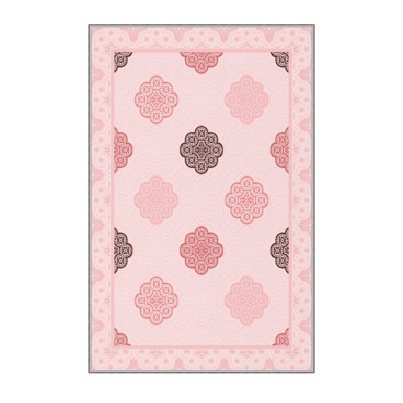 Elegant 3D Printed Area Rug, 4.6 x 7.2 ft | 100% Polyester, 0.31 in Pile Height, Antibacterial | Non-Slip PVC Felt Dot Underside, Machine Washable, Perfect for Living Room or Bedroom, Durable & Stylish Design