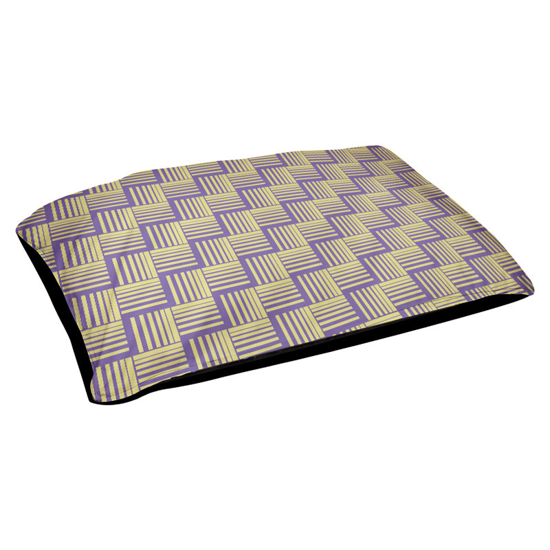 Coussin Cheng, Moyen (l 40 po x P 6,5 po x H 30 po), Mauve/jaune