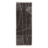 Lulu Abstract Area Rug in Steel Gray/White
