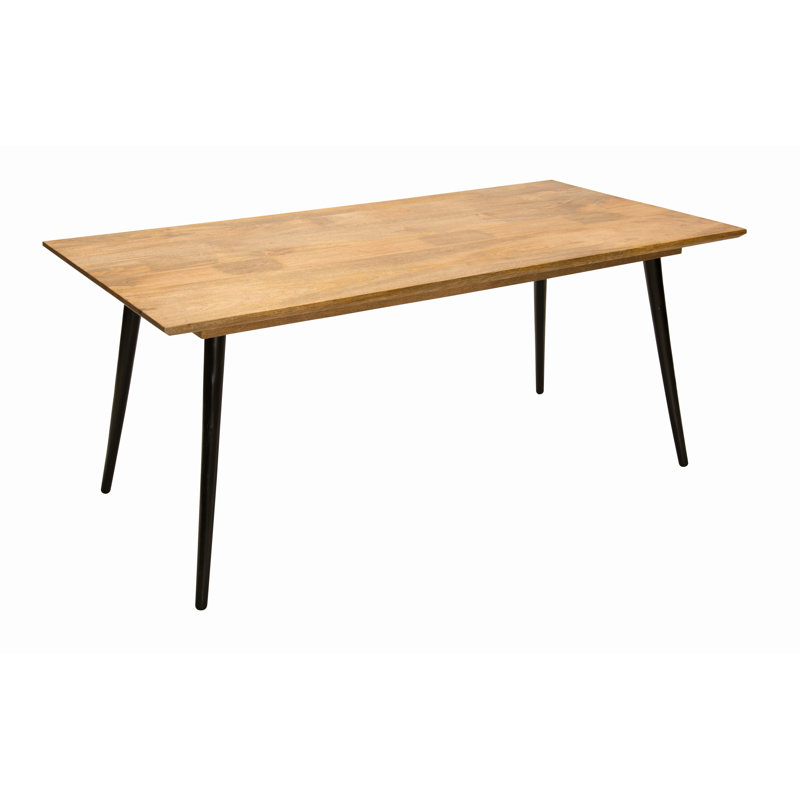 Pilton Solid Wood Top Dining Table, 77cm H x 140cm L x 80cm W