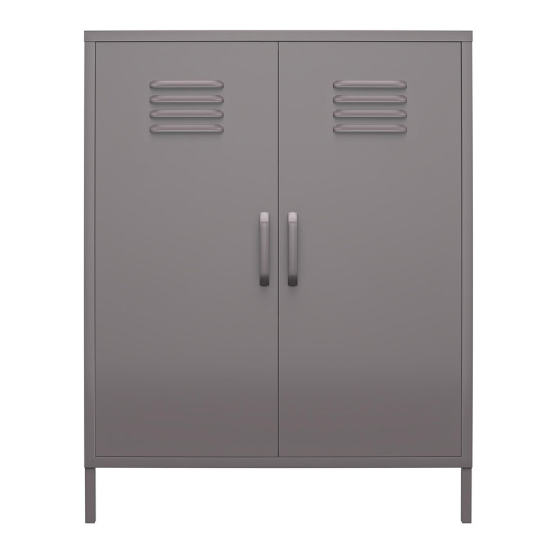 Manushe 2 -Door 2 -Shelf, Graphite Grey