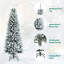 Arbre de Noël blanc réaliste pin floqué / givré-1033231568