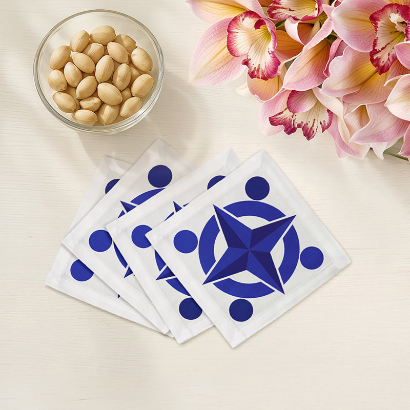 Serviette de table en satin de coton Constellations