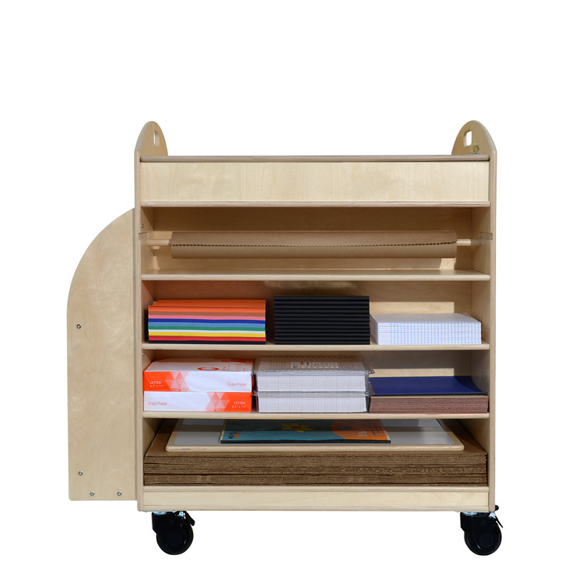Maker's Double Sided 2 Compartment Teaching Cart with Casters