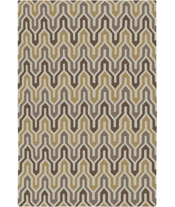 Robby Flatweave Wool Chevron Indoor Rug, Rectangle 3'6" x 5'6"