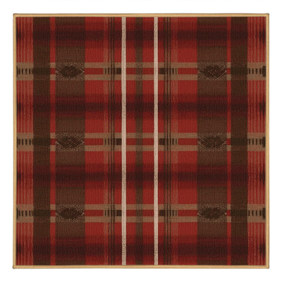 Washable Rustic Plaid Southwestern Area Rug