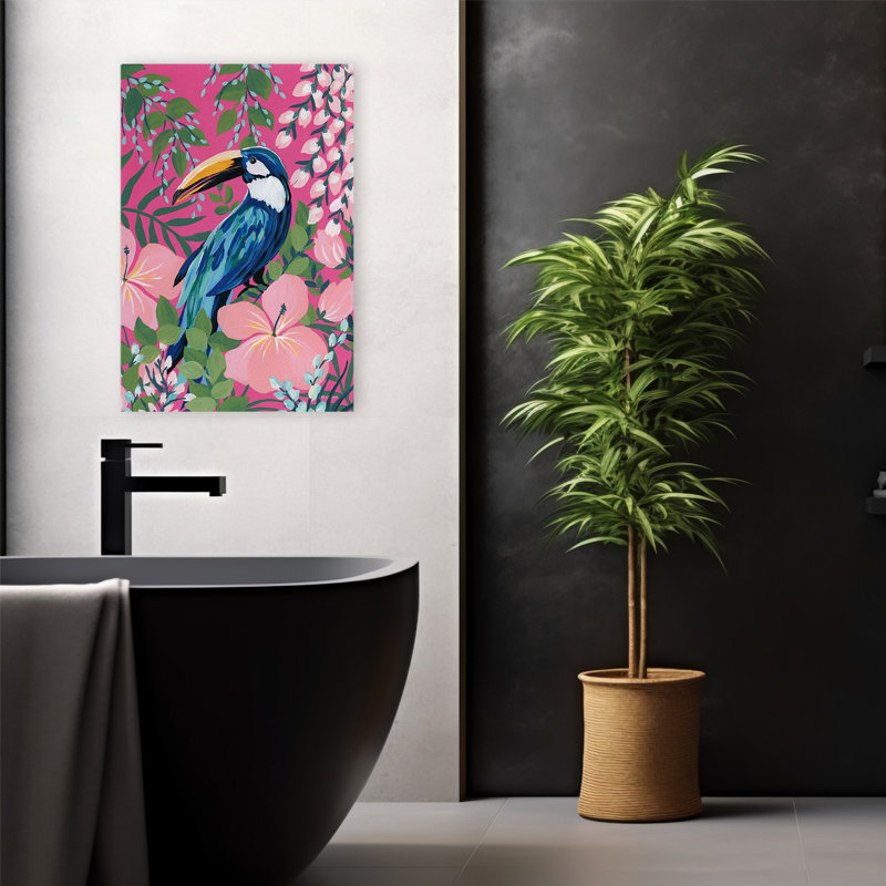 Toucan contemporain et BCBG, H 24 po x l 16 po