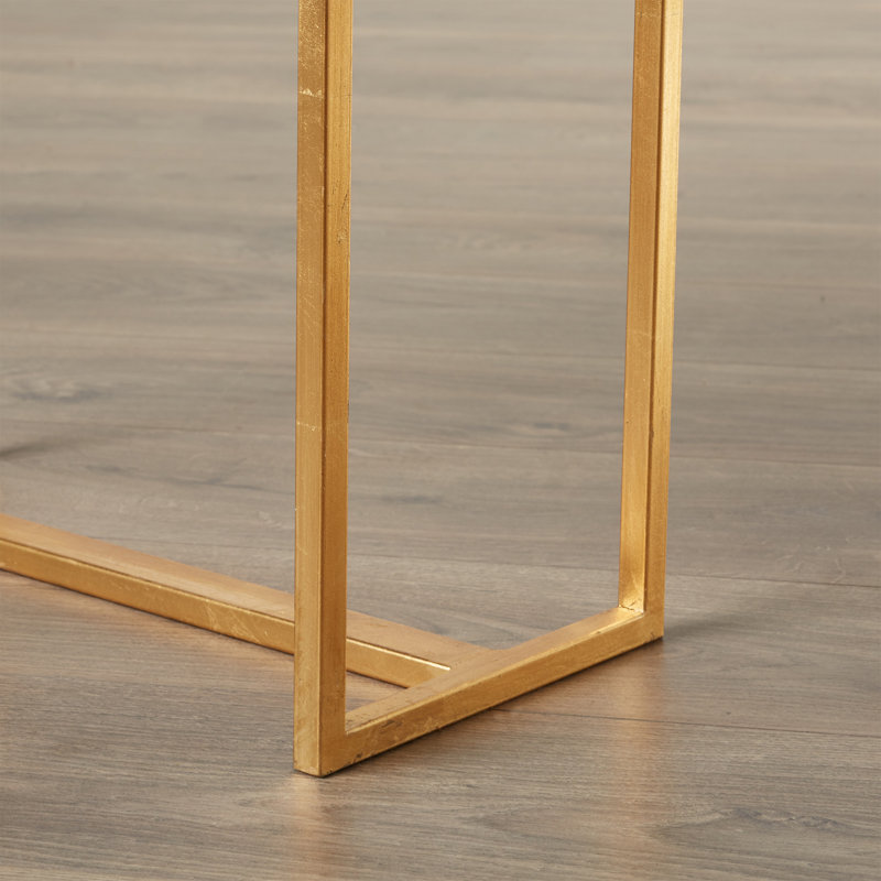 Rex Mirrored Glass Top End Table