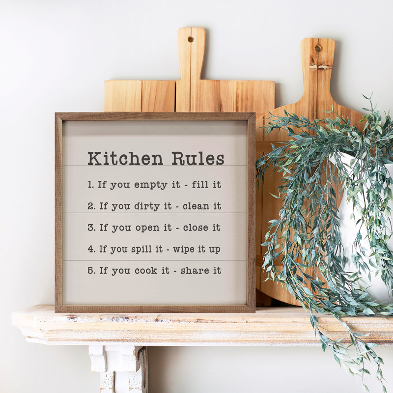 Kitchen Rules White, 4" H x 4" W