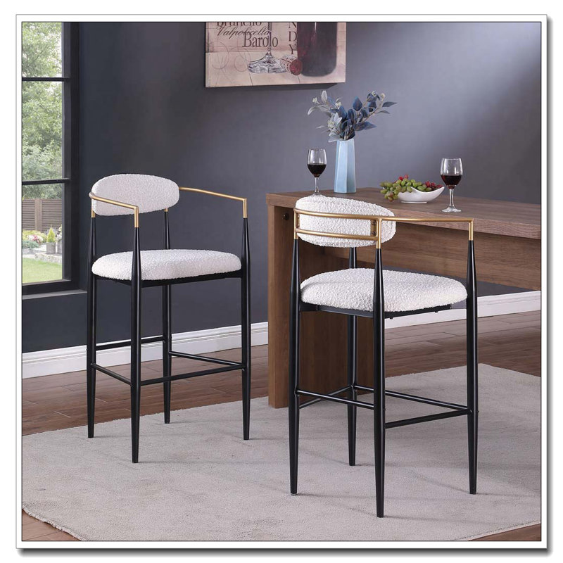 Ensemble de tabourets de comptoir polyvalents pour les bars de cuisine et de maison élégants, Noir