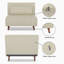 Chaise convertible rembourrée Jazariah-1469397044