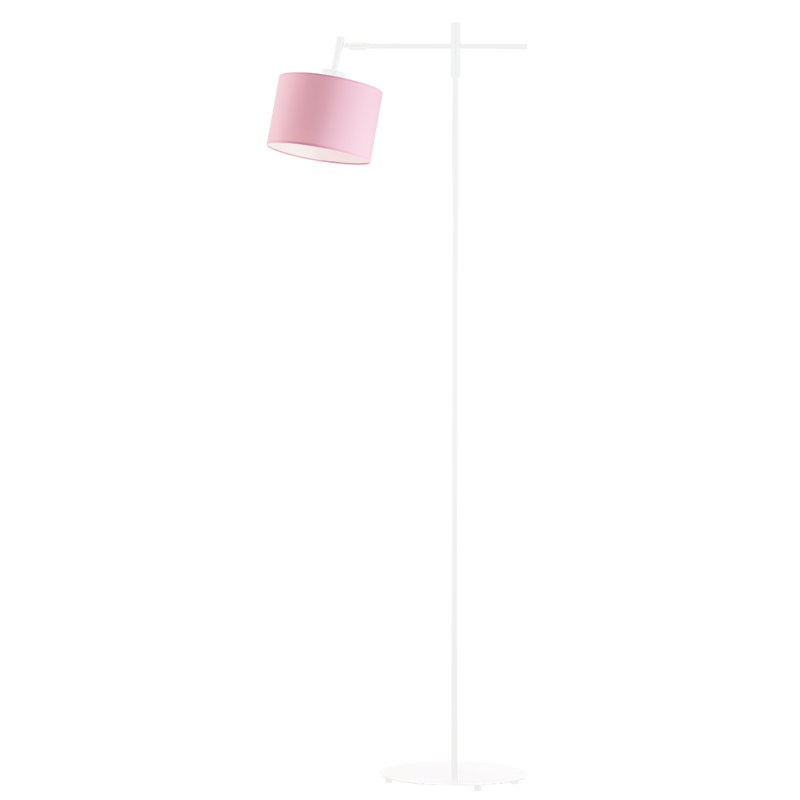 Chafton 145cm Brown Accent Floor Lamp, White, Pink