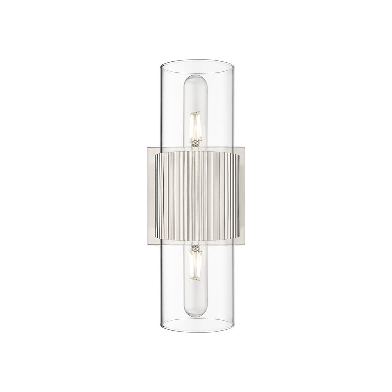 Éclairage pour meuble-lavabo mural 7 po Bolivar, Transparent, Nickel satiné