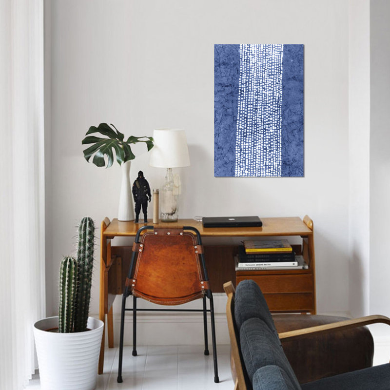 « primitive patterns vi », reproduction d’impression sur toile, H 40 po x l 26 po x P 1,5 po, Pas de tapis, Toile tendue