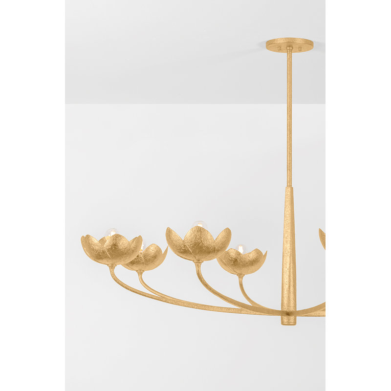 ARCATA Chandelier, Gold, 18.25" H x 55" W x 55" D
