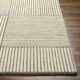 Rectangle Striped Hand Tufted Wool Area Rug in Gray