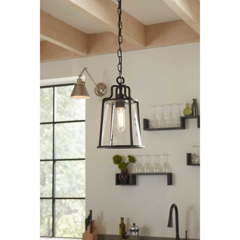 Lanterne suspendue d'extérieur 1 lumière H 13,25 po Calvo