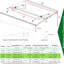 Auvent de porte 59 po x 34 po - Panneau en polycarbonate et support en aluminium résistant à la neige et au vent