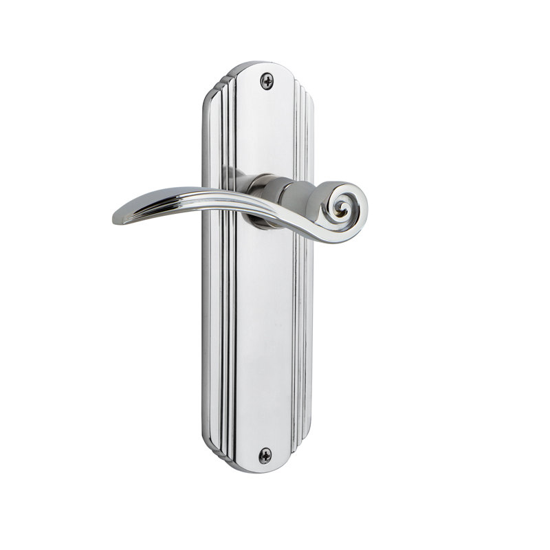 Deco Plate Single Dummy with Swan Lever, Left Handed, Bright Chrome