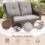Canapé d'extérieur en osier de qualité supérieure avec coussins confortables-107233406