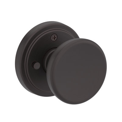 Solvang Privacy Knob with Stepped Round Rose in Venetian Bronze