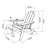 Comfortable Folding Adirondack Chair Hdpe Wood Texture Perfect For Relaxation - Navy Blue