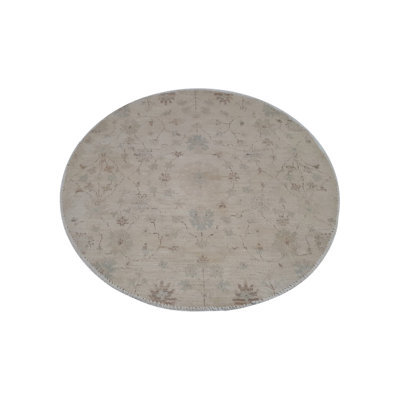 Davey Hand Knotted 4x4 Ivory Round