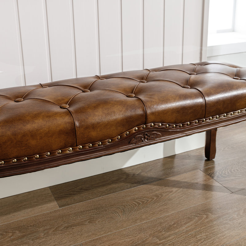 Banc en simili cuir Arthurine