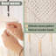 Grande décoration murale en macramé de 43,3 po x 39,4 po Boho