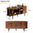 TV Stand, 55" Modern TV Console Table with Storage Compartment and Sliding Door-1435339565