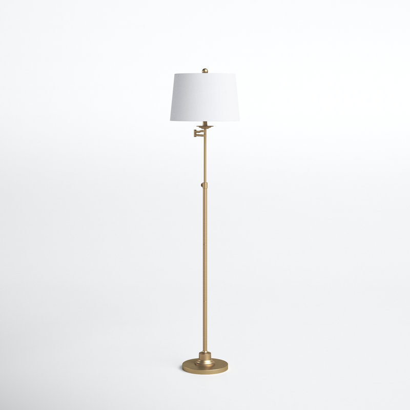 Rosalie 64.25'' Gold Swing Arm Floor Lamp