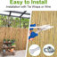Rouleau de clôture en bambou naturel 6 pi x 8 pi - Panneau de filtrage d'intimité pour le jardin, le patio et la piscine, lattes résistantes aux intempéries traitées avec chaleur et fil antirouille, installation facile et flexible