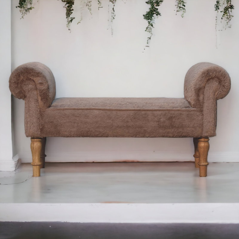 Coffy Upholstered Bench, Mocha