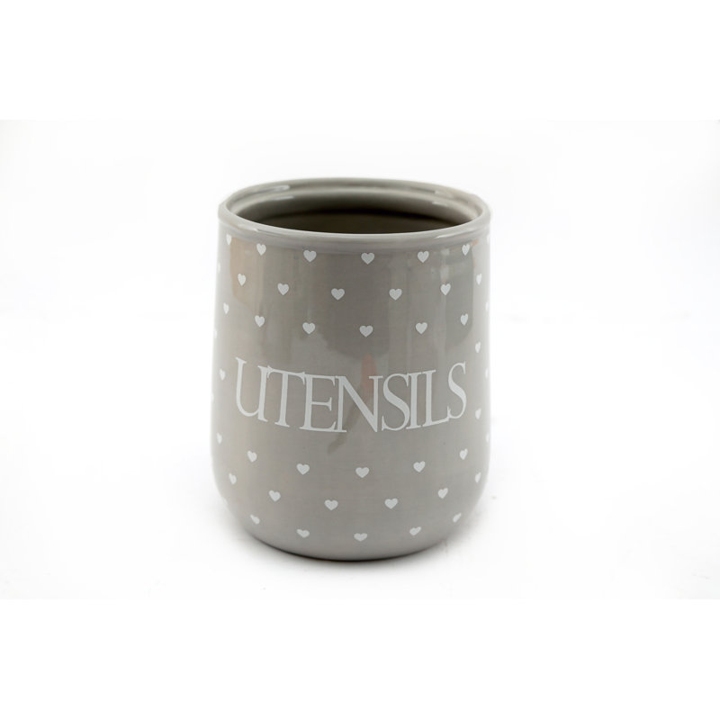 Ceramic / Porcelain Oval Utensil Crock