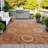 Machine Washable Indoor/Outdoor Xhevrie Terracotta Rug-111819191