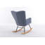 Chaise berçante en tissu Teddy avec base robuste-1767650547