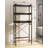 3-Tier Over The Toilet Storage Rack Freestanding With 4 Hooks Black-778318925