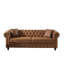 Canapés chesterfield Modern Tech en tissu, brun 3 places pour le salon