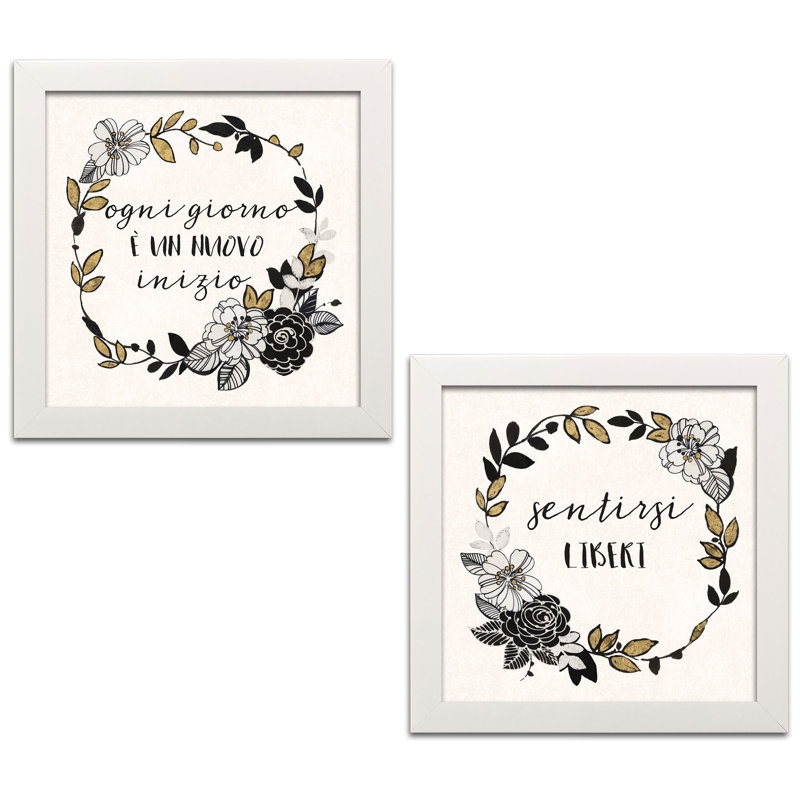 « pour jardin de rêve i & ii italien », ensemble de 2 reproductions d’art, H 12 po x l 12 po x P 0,75 po