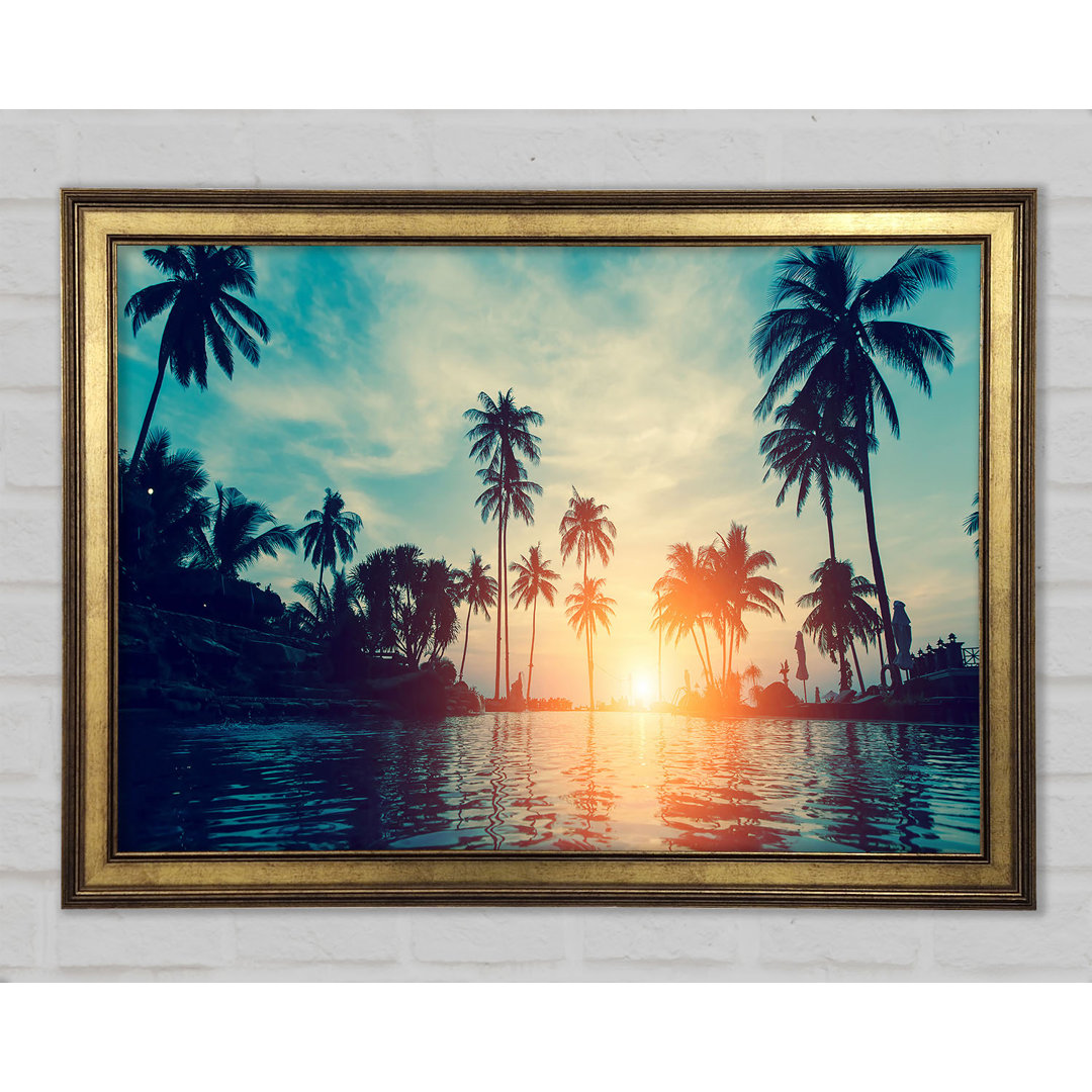 Gerahmtes Wandbild Palm Tree Waters