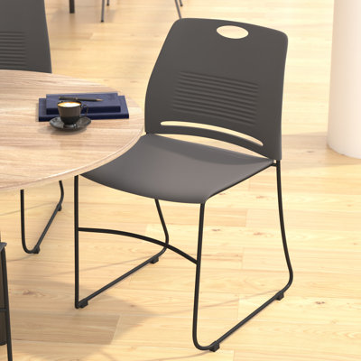 Hercules Series Commercial Grade 660 LB. Capacité de chaise empilable en plastique avec base en acier